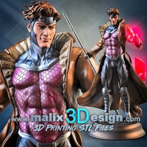 Gambit - X-Men - 3D Printed Kit by Sanix 3D - Resin Grey, Fan Art - Bild 1 von 10