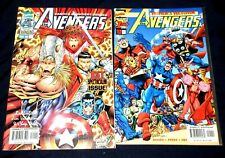 AVENGERS (1996) #1 +(1998) #1 (NM)  Iron Man! Scarlet Witch! Marvel George Perez