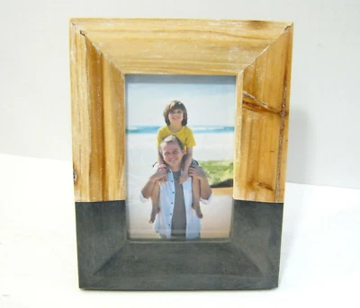 Solid Wood with Grey Slate Heartfelt Collection Tabletop Photo Frame  4x6 Photo  - Image 1 of 4