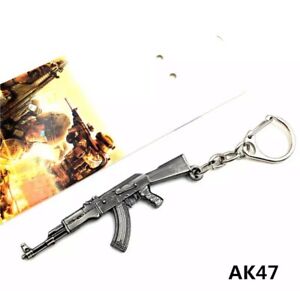 AK47 Keyring Gun Weapon Model Metal Keychain Mini Key Ring Chain Pendant