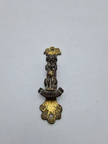 Vintage solid brass smiling Cheshire Cat door knocker Cover