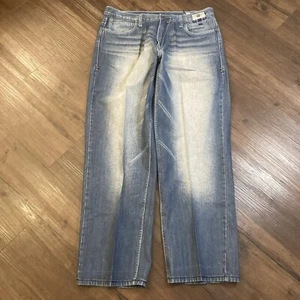 Vintage Y2K Enyce Jeans 38x33 Skater Baggy Cyber Wide Loose Punk Hip Hop Dark - Bild 1 von 17