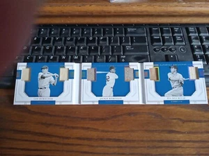 Durocher/Robinson/ Reese SP relic 2 /45. L A Dodgers 2020 Panini Treasres Bookl - Picture 1 of 5