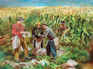 Cornfield Painting by Joe Jones Reproduction - Picture 1 of 3