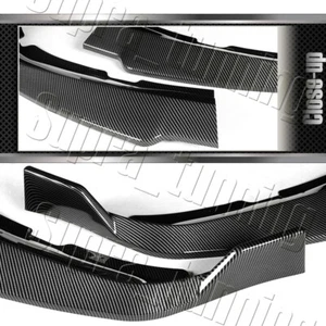 STP-Style For 11-14 Dodge Charger Carbon Look Front Bumper Splitter Spoiler Lip - Picture 1 of 6