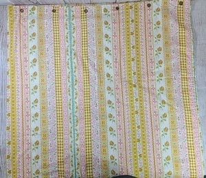 Vintage Gloria Vanderbilt Bloom Craft Curtain Panel Fabric Shower Curtain Floral - Picture 1 of 8