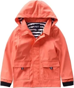 M2C Boys Girls Hooded Waterproof Rain Jacket Cotton Lined Windbreaker - Picture 1 of 6