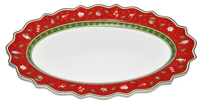 Plato grande ovalado rojo para cena de Navidad de 19" Villeroy & Boch Toy's Delight Foto 1 de 4