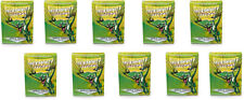 Estuche de exhibición de mangas verde manzana mate Dragon Shield - tamaño estándar - 10 paquetes