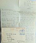 GREAT BRITAIN 1943 MARITIME MAIL COVER & LETTER FROM ROYAL NAVY PARTY 623