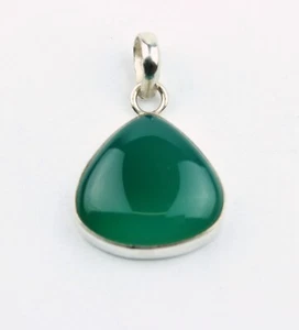 Onyx Colgante Piedras Preciosas Contenido En 925 Plata Verde Orange Onyxanhänger - Imagen 1 de 8