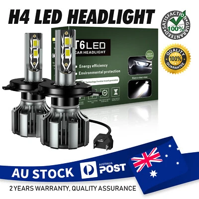 MODIGT H4 LED Headlight Bulbs Globes Kit For Nissan X-trail Xtrail T30 2001-2007 - image 1 of 4