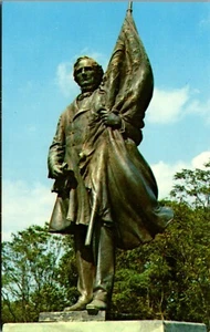 Cartolina d'epoca MS Vicksburg parco militare Jefferson Davis statua guerra civile - Foto 1 di 4