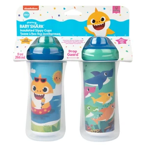 KIDS SIPPY CUPS 2-Pack Baby Shark BPA Free - Picture 1 of 8
