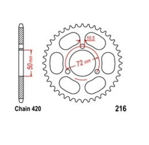 Roue a Chaîne Dents 38 pour HONDA NSR 50 (Japan) 1987-1995 - Photo 1/1
