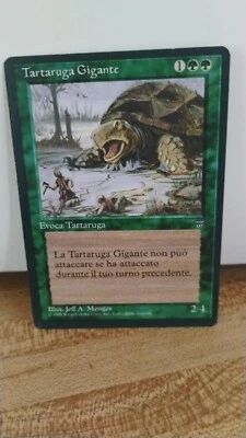 GIANT TURTLE Magic The Gathering MTG Summon 1995 ITALIAN Version Trading Card - Image 1 of 2
