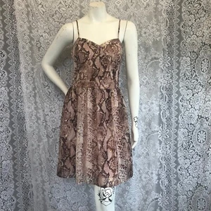 Pink Gold snakeskin Xhilaration Corset Dress Medium padded cups lined Sexy B1 - Picture 1 of 12