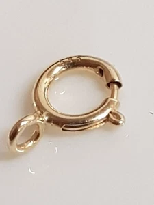GOLD 585 echt Gold klein Federring Ringschloss Verschluß Kettenverschluss 5mm - Bild 1 von 12