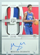 Moussa Diabate 2022-23 Panini National Treasures 23/99 Dual Jersey Patch RC #MDB