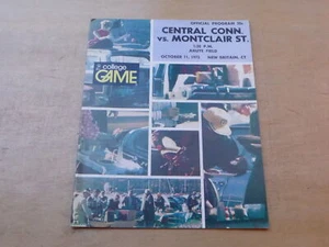 1975 MONTCLAIR STATE (NJ) AT CENTRAL CONNECTICUT COLLEGE FOOTBALL PROGRAM - Picture 1 of 1