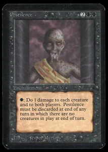 1993 MTG Magic the Gathering Card Alpha Pestilence Raw LP Gaming Card TCG - Picture 1 of 2