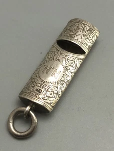 Fischietto vittoriano argento CC Birmingham 1892 HLZX - Foto 1 di 3