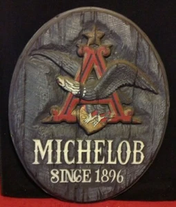 Vintage Anheuser Busch Michelob since 1896 3D Bier Bar Kneipe Wirtshaus Display Schild - Bild 1 von 8