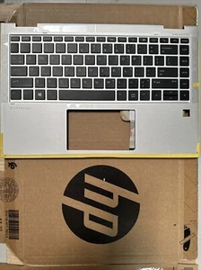 HP EliteBook x360 1040 G6 L66881-001 Palmrest Top Cover Keyboard USA, Genuine - Picture 1 of 3