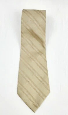 Corbata DONNA KARAN Signature 100 % seda dorada Foto 1 de 4