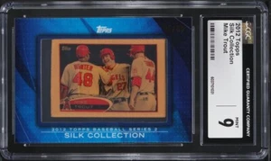 2012 Topps Silk Collection Mike Trout /50 CGC 9 MINT - Picture 1 of 2