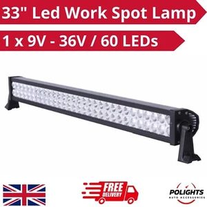 1x 33″ 60 Leds Grill High Intensity Work Spot Light Bar 9-32V 4x4 SUV Camion ATV - Picture 1 of 9