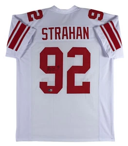 Michael Strahan Authentic Signed White Pro Style Jersey BAS Witnessed - Picture 1 of 7