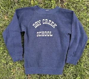 Vintage Kids Champion Sweatshirt Blue Bar Sz Medium Denver Colorado School - Picture 1 of 8