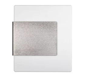 Hampton Bay Campanello per Porta Wireless o Cablato, Bianco con Accento Nichel Spazzolato - Foto 1 di 6