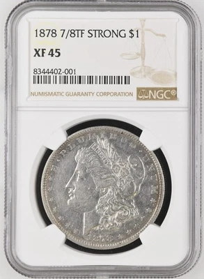1878 7/8 TF Strong Morgan Dollar NGC Certified XF45 - Image 1 of 2