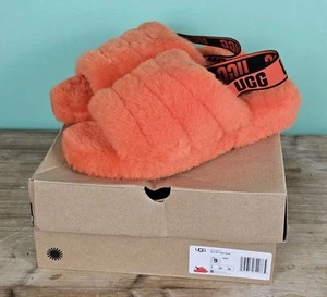 UGG RED CURRANT FLUFF YEAH SLIDE SLIPPER SANDALEN, US 9 - Bild 1 von 7