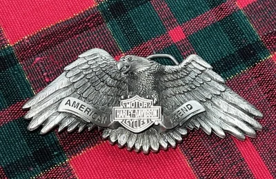 "Hebilla de cinturón Harley-Davidson American Legend de 5"" fundida en peltre fino y alto relieve" Foto 1 de 4