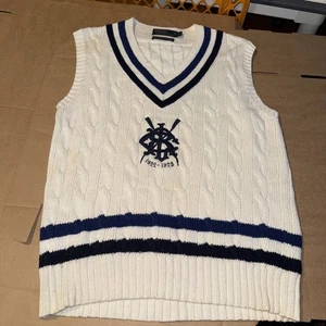 Polo Ralph Lauren Maglione Gilet Maglia Gilet Cricket -Grande- Usato - Foto 1 di 7