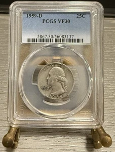 1959-D Washington Quarter-PCGS VF30 - Picture 1 of 2