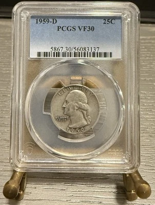 1959-D Washington Quarter-PCGS  VF30 - Image 1 of 2