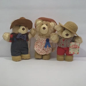 Peluche Wendy's Furskins Country Bears 1986 vintage fast food giocattoli vacanze con etichette - Foto 1 di 11