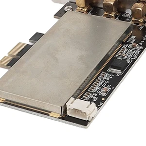 BCM43570 PCIEx1 Network Card Adapter With 3 Antenna 2.4GHz 5GHz 1200Mbps BT NEW - Afbeelding 1 van 12