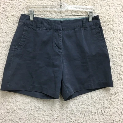 VINTAGE Boden Shorts 12 Womens Blue Chino Mid Rise Flat Front Pockets Casual - Image 1 of 4