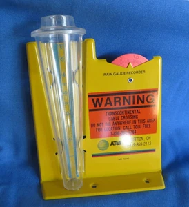 AT&T RAIN GAUGE American Telephone~ Telephone Advertising Sign-in box ~* - Picture 1 of 5