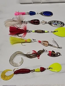 6 Stück Angelköder Spinnerbaits handgefertigt hochwertige Materialien - wie abgebildet - Bild 1 von 19