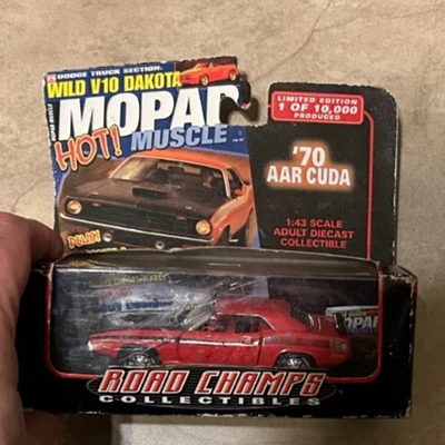 Plymouth AAR Cuda 1970 rojo Road Champs 1:43 diecast nuevo en caja Foto 1 de 2