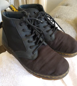 DR. MARTENS BONNY BLACK CANVAS UNISEX ANKLE BOOTS, MENS 10, WOMENS 11 - Picture 1 of 6