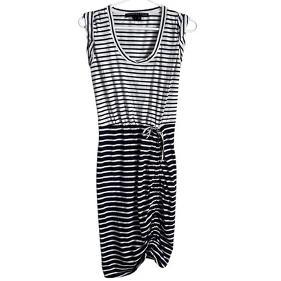 Vestido Veronica Barba XS Tamri Rayas Azul Marino Blanco Acanalado Costero Náutico Foto 1 de 4