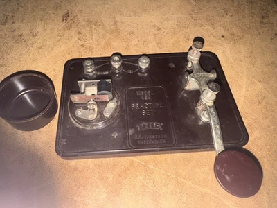 SPEED-X 450  E.F Johnson Morse Code Practice Telegraph Key Ham Radio - Image 1 of 4