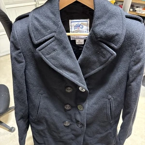 NUEVO DSCP Quarterdeck Collections US Navy Lana Guisante Abrigo Chaqueta Militar 12l - Imagen 1 de 21